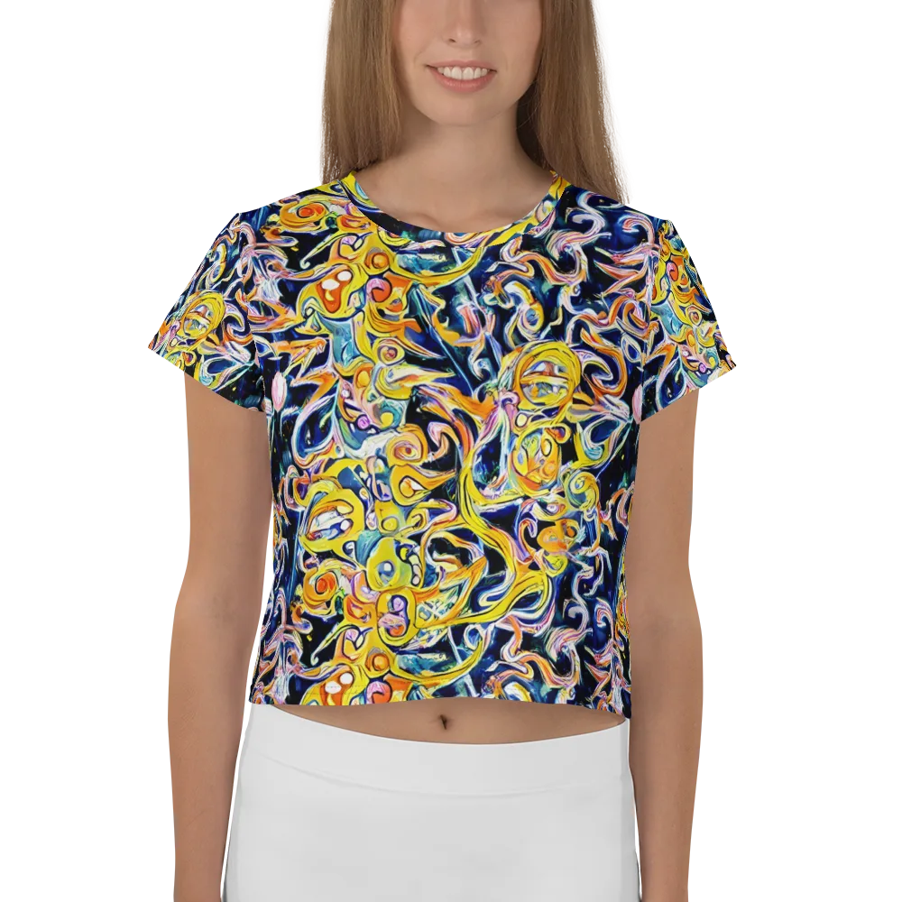 Liquid Sunstorm on Crop Tee — Front