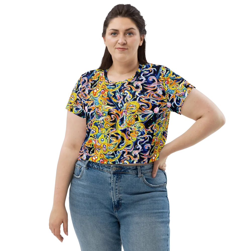 Liquid Sunstorm on Crop Tee — Front