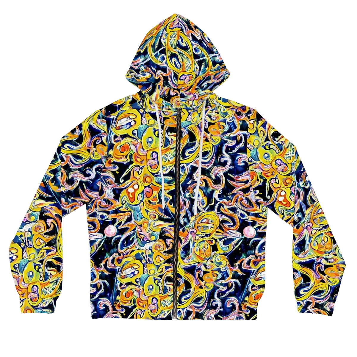 Liquid Sunstorm on Women's Full-Zip Hoodie — Front