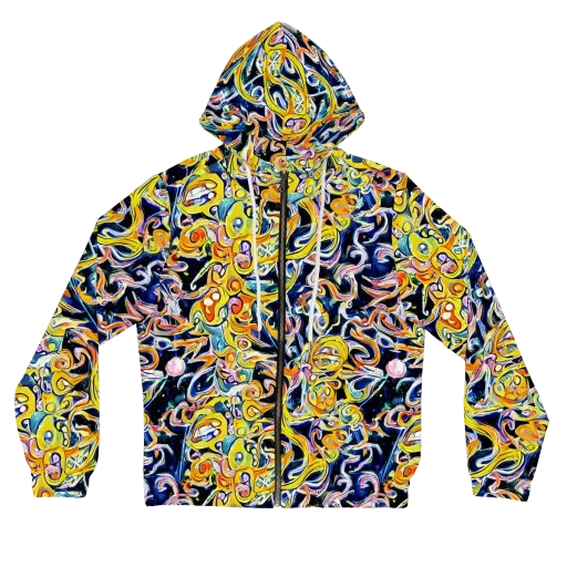 Liquid Sunstorm on a Women's Full-Zip Hoodie