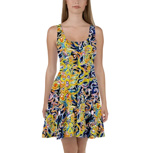 Liquid Sunstorm on a Skater Dress