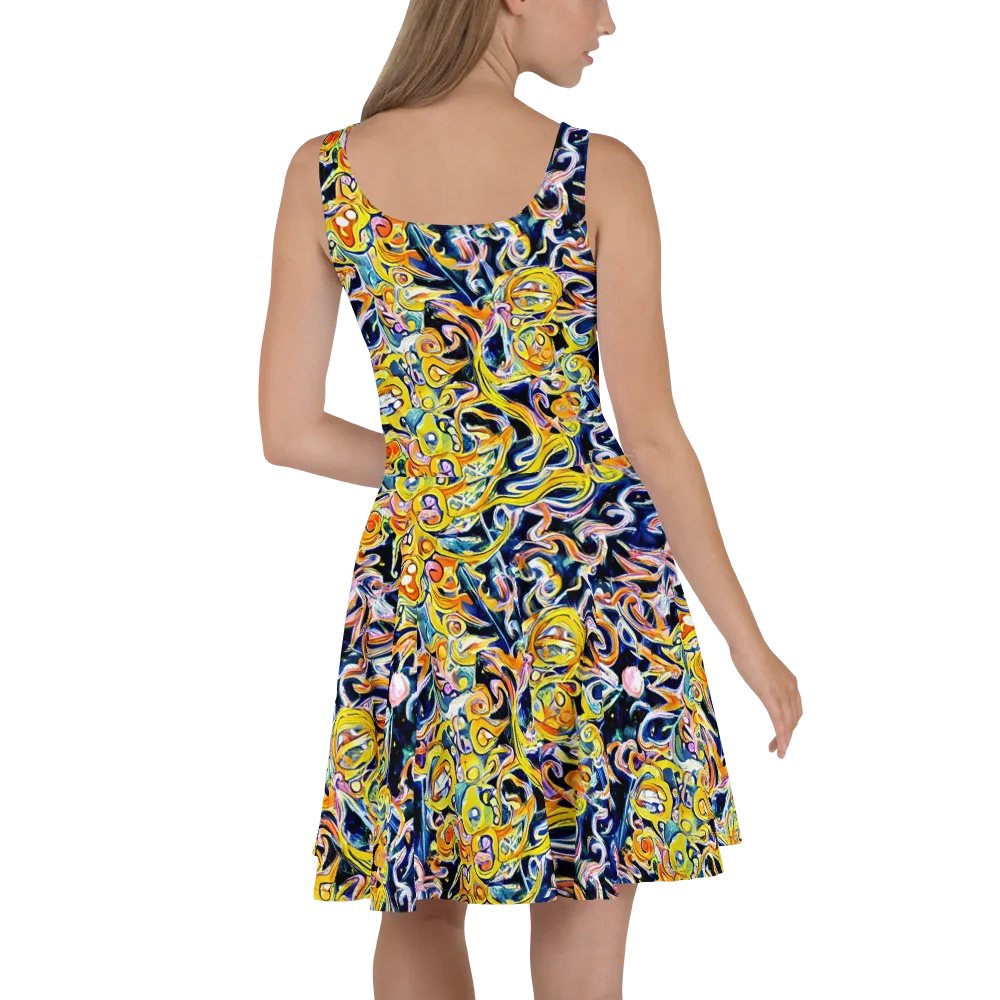 Liquid Sunstorm on Skater Dress — Back