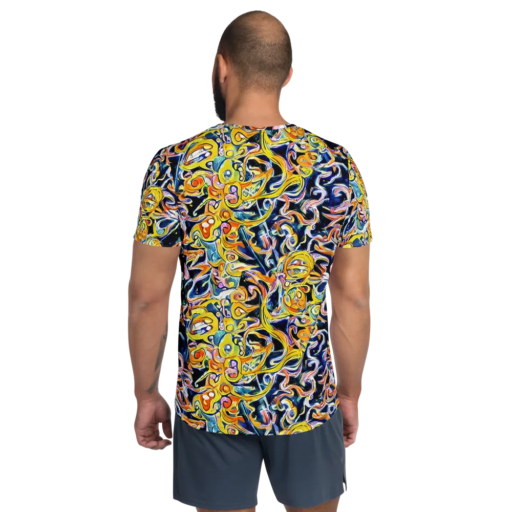 Liquid Sunstorm on Men's Athletic T-Shirt — Back