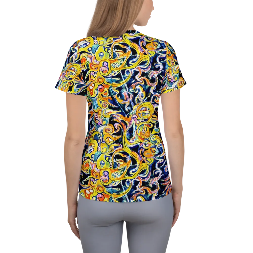 Liquid Sunstorm on Women's Athletic T-Shirt — Back