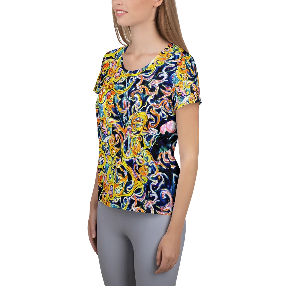 Liquid Sunstorm on Women's Athletic T-Shirt — Left