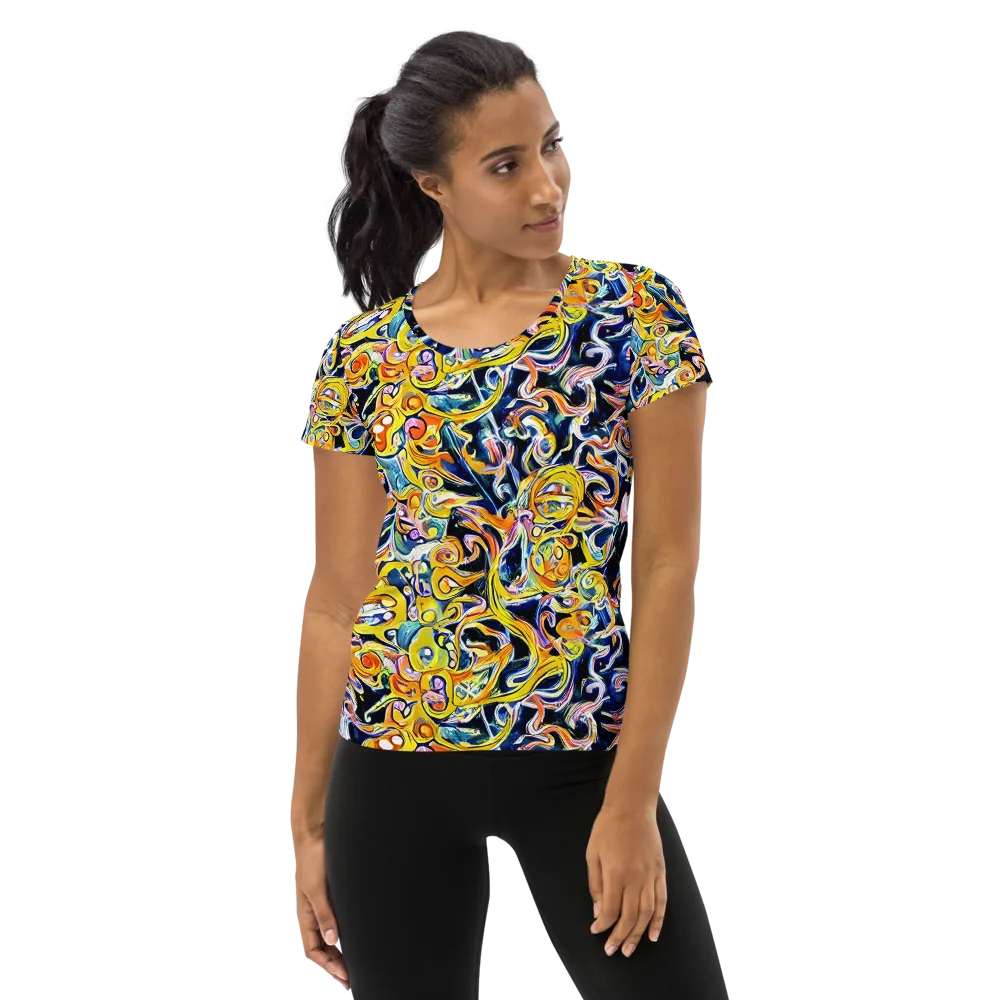 Liquid Sunstorm on Women's Athletic T-Shirt — Front