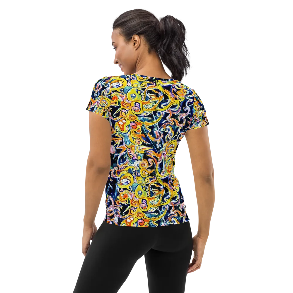 Liquid Sunstorm on Women's Athletic T-Shirt — Back