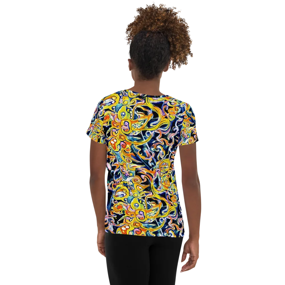 Liquid Sunstorm on Women's Athletic T-Shirt — Back