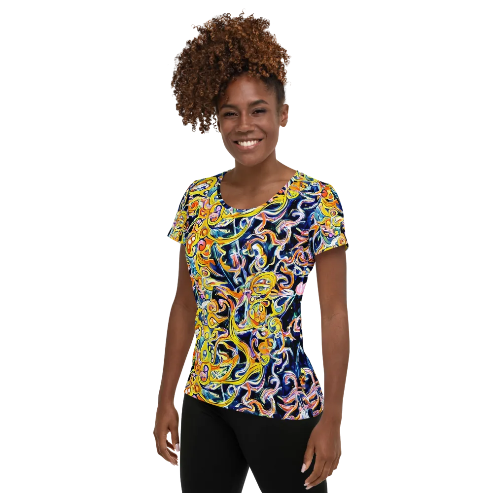 Liquid Sunstorm on Women's Athletic T-Shirt — Left