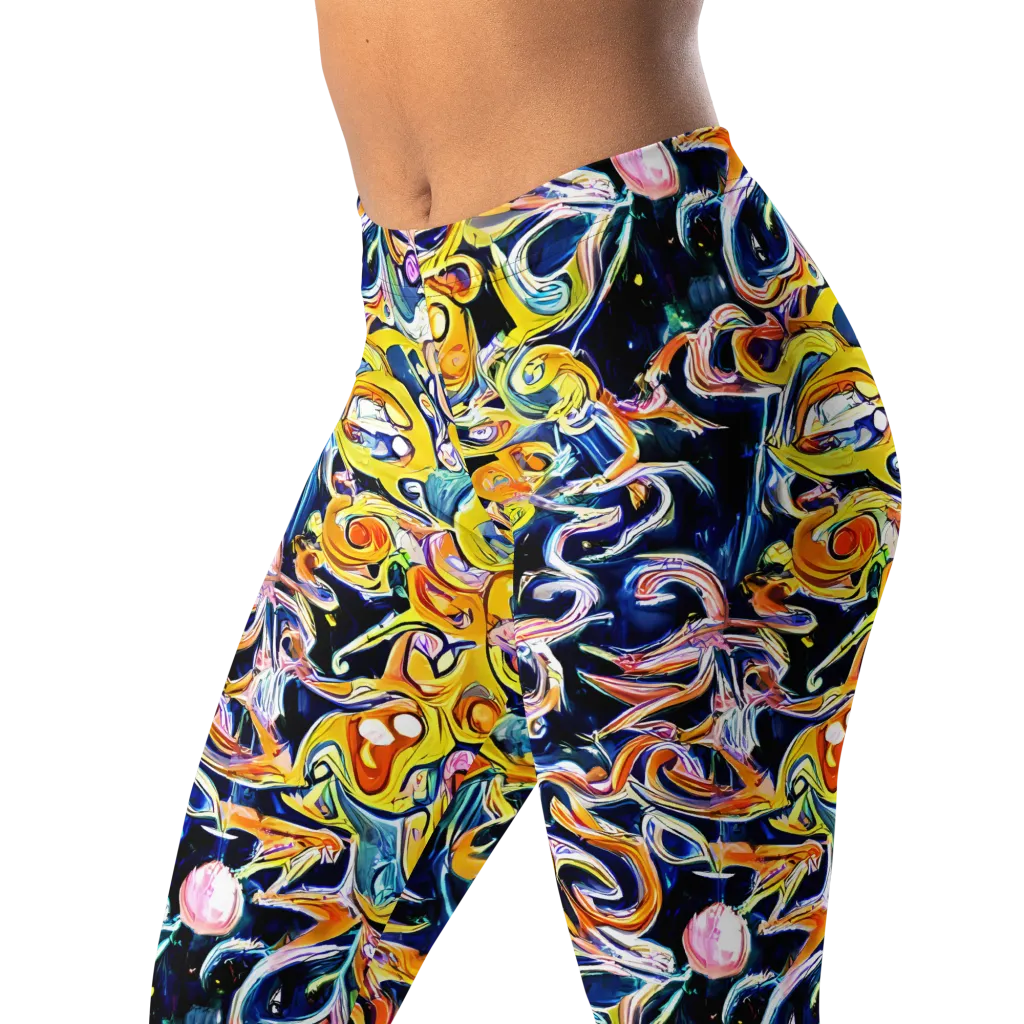 Liquid Sunstorm on Leggings — Left Front