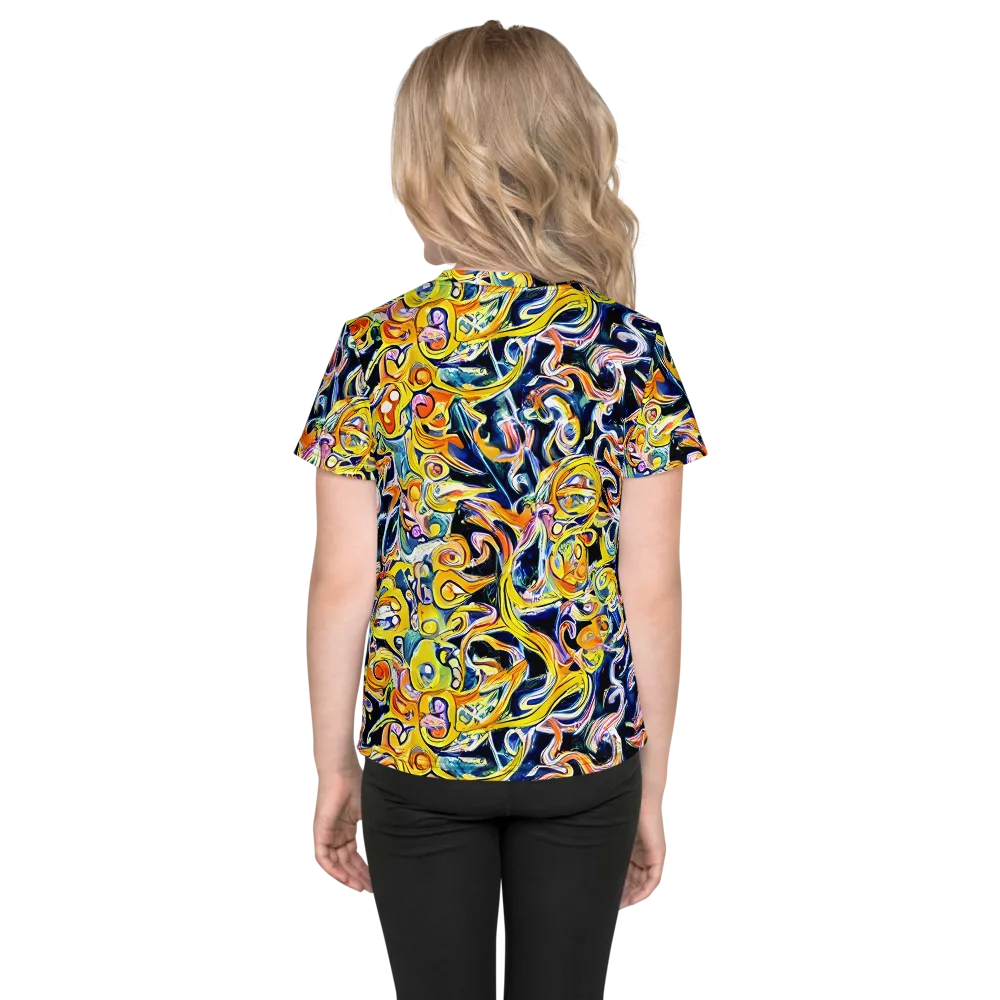 Liquid Sunstorm on Kids Crew Neck T-Shirt — Back