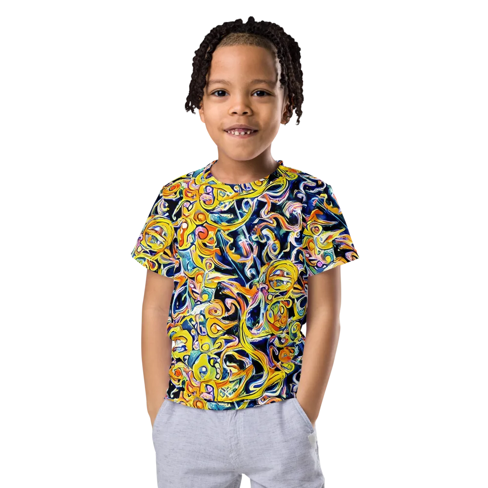 Liquid Sunstorm on Kids Crew Neck T-Shirt — Front