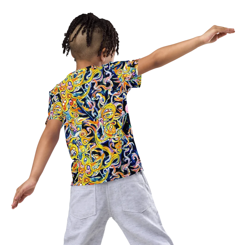 Liquid Sunstorm on Kids Crew Neck T-Shirt — Back