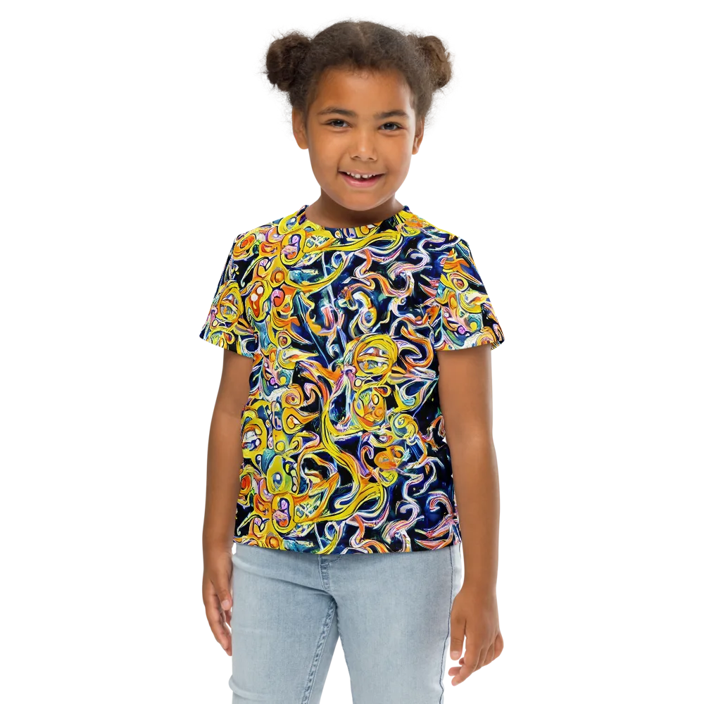 Liquid Sunstorm on Kids Crew Neck T-Shirt — Front