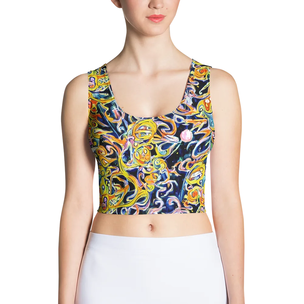 Liquid Sunstorm on Crop Top — Front