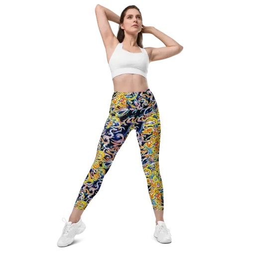 Liquid Sunstorm on a Leggings with Pockets