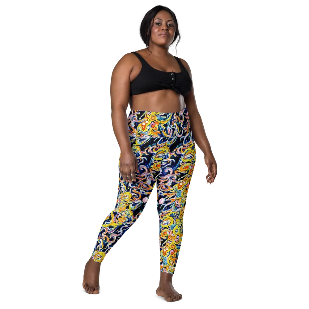 Liquid Sunstorm on Leggings with Pockets — Front