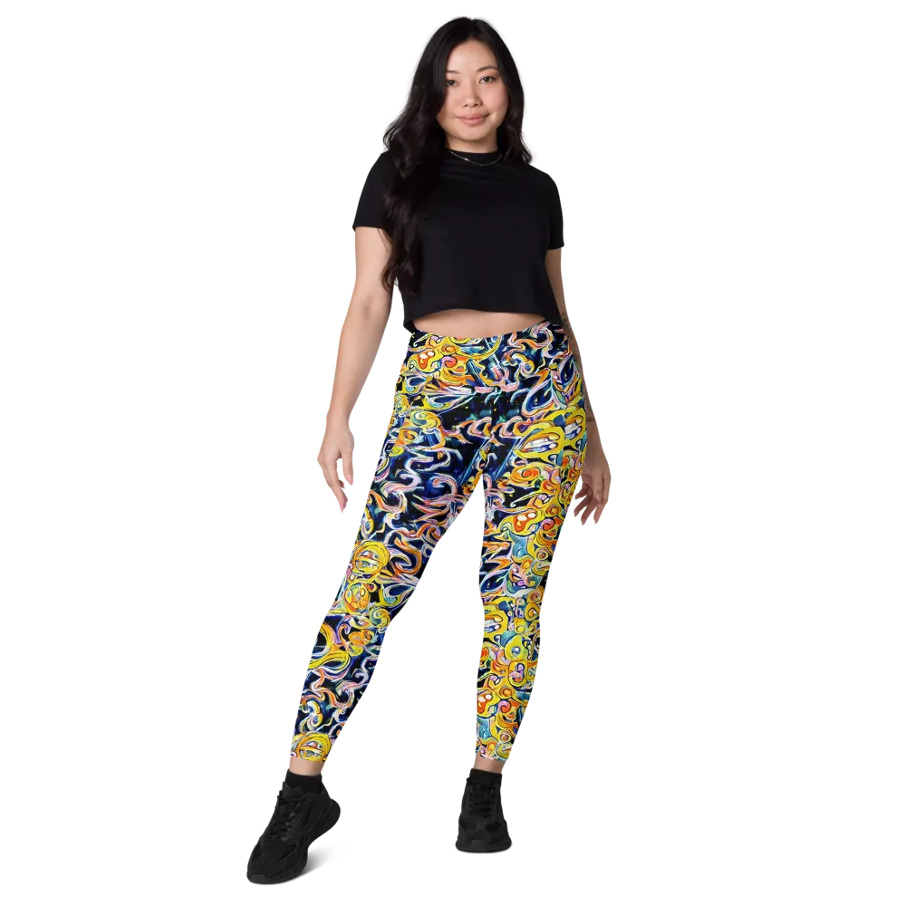 Liquid Sunstorm on Leggings with Pockets — Front
