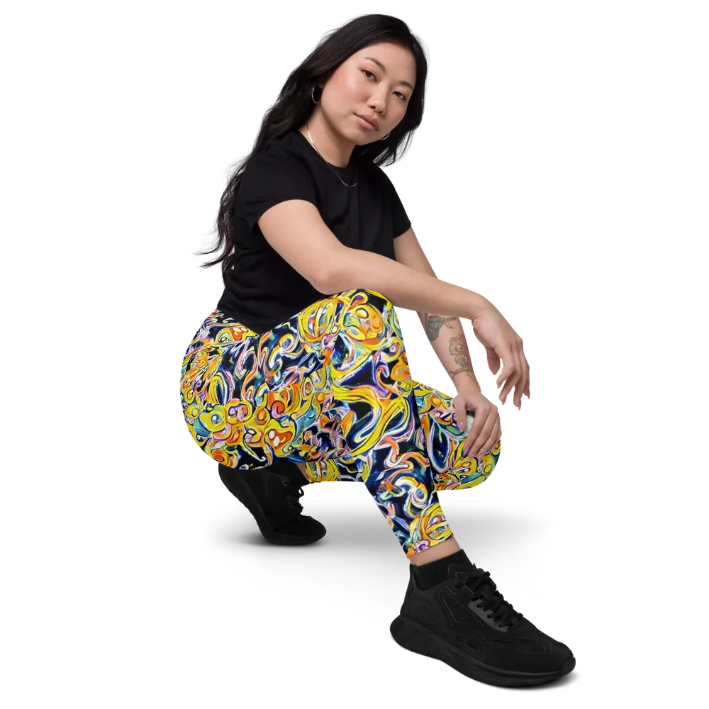 Liquid Sunstorm on Leggings with Pockets — Right Front