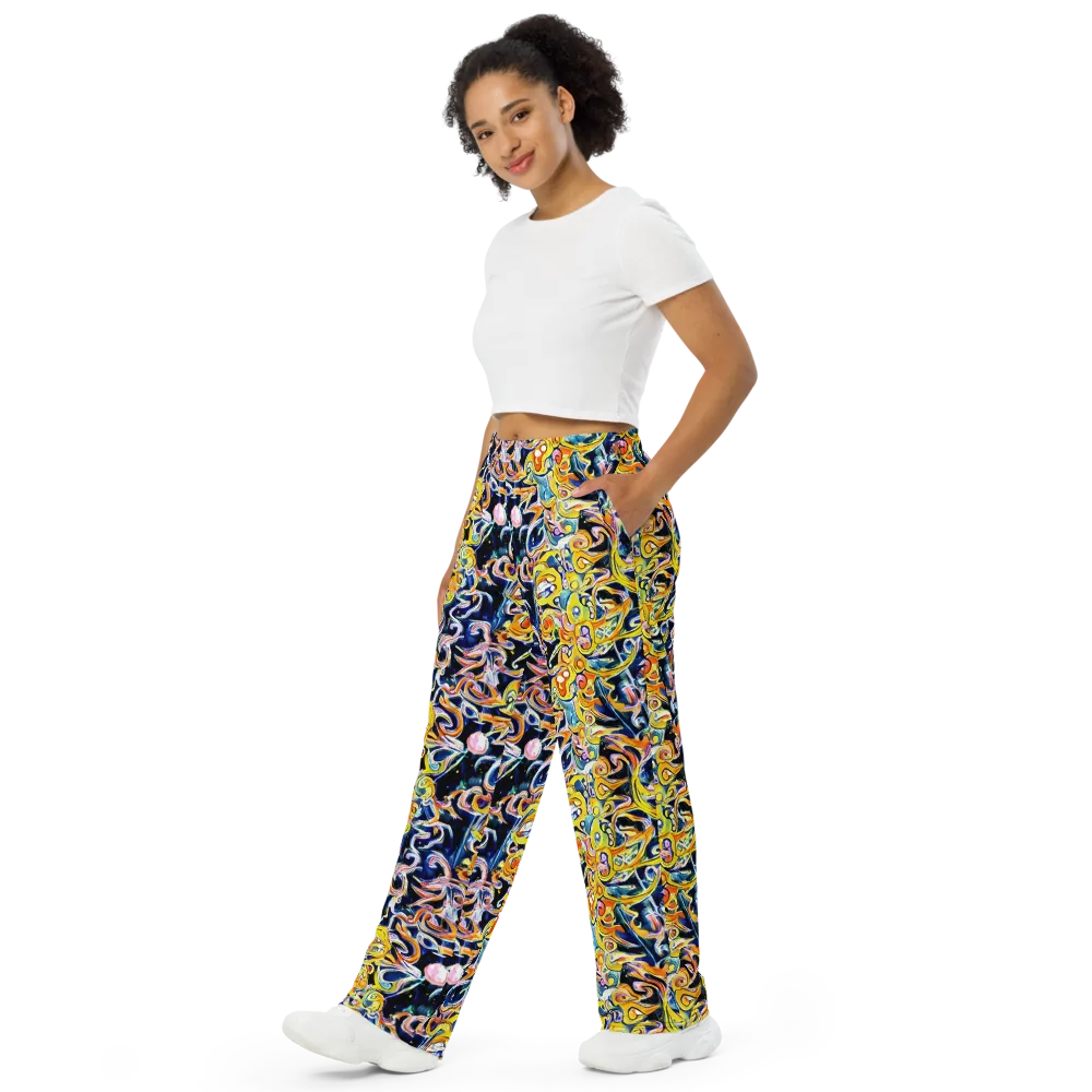 Liquid Sunstorm on Wide-Leg Pants — Left Front