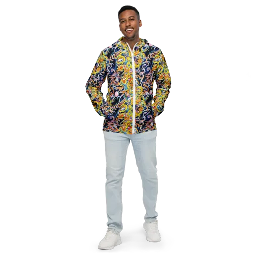 Liquid Sunstorm on a Men's Windbreaker