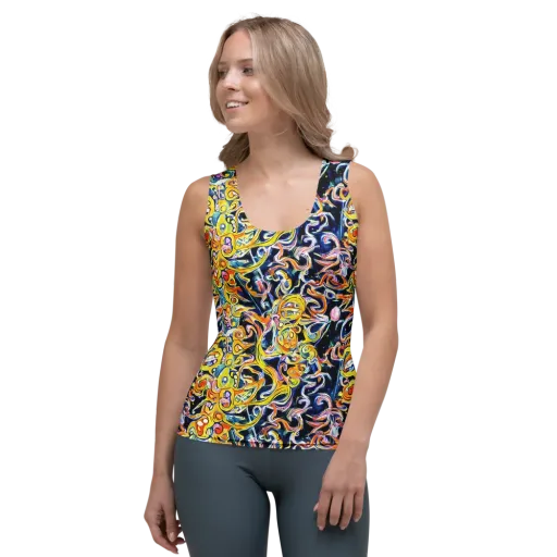 Liquid Sunstorm on a Women's Tank Top