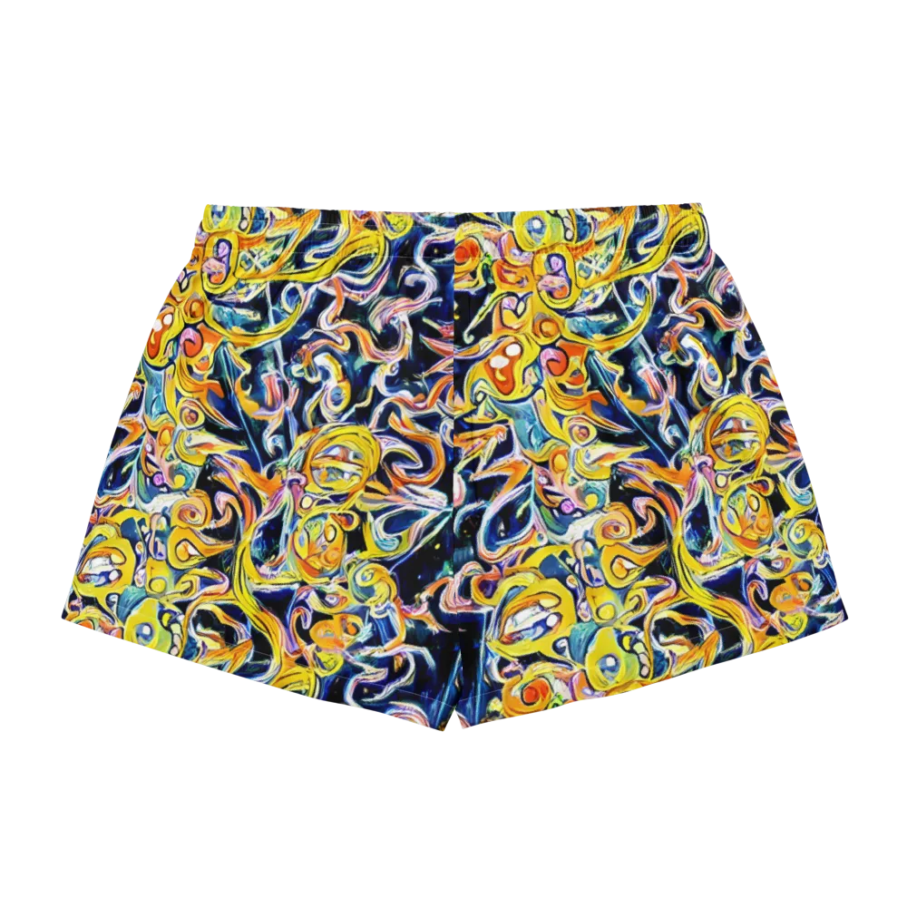 Liquid Sunstorm on Women's Pajama Shorts — Back