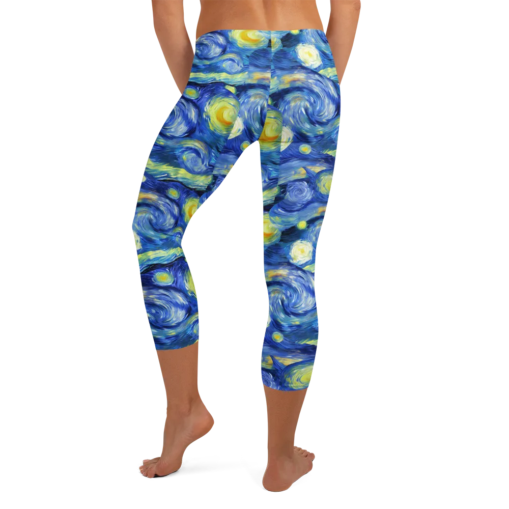 Cosmic Vortex on Capri Leggings — Back