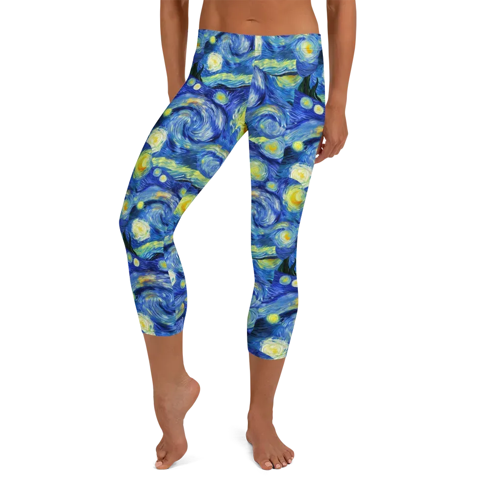 Cosmic Vortex on Capri Leggings — Front