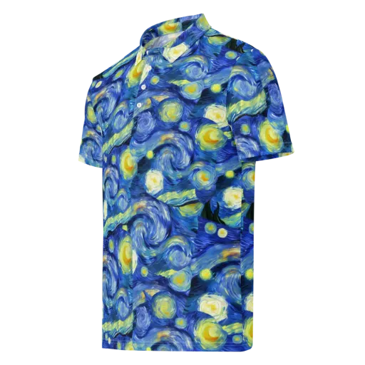 Cosmic Vortex on a Men's Slim Fit Polo Shirt