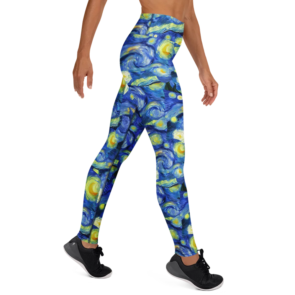 Cosmic Vortex on Yoga Leggings — Right