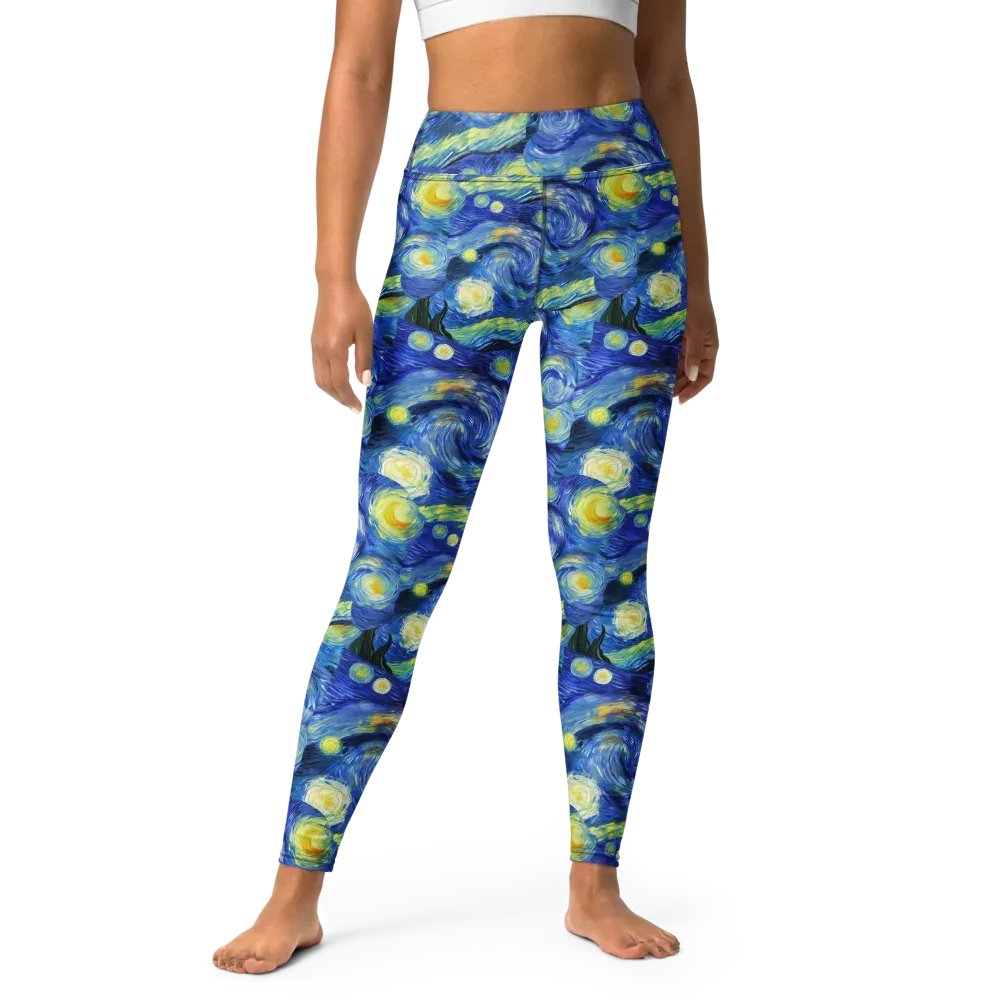 Cosmic Vortex on Yoga Leggings — Front
