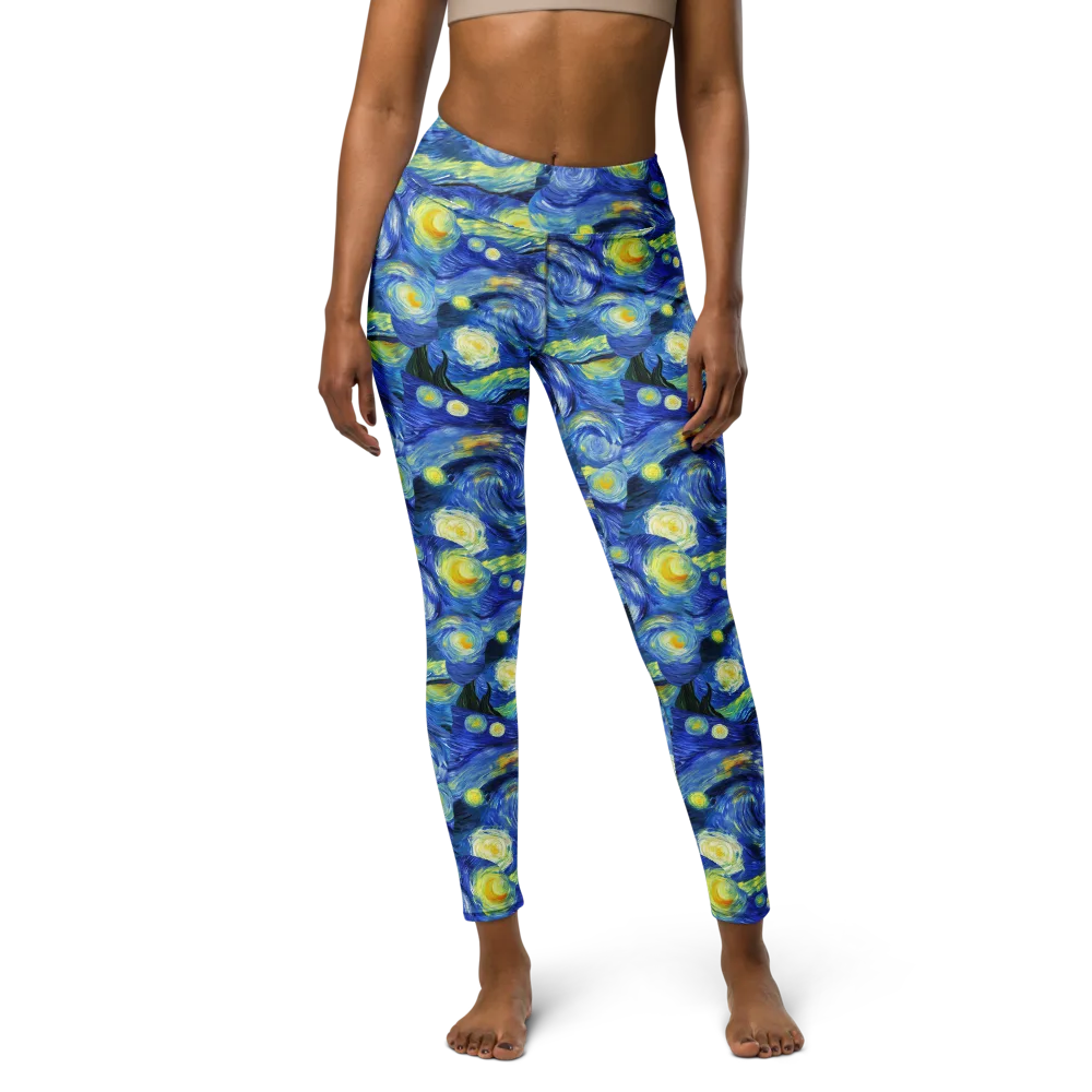 Cosmic Vortex on Yoga Leggings — Front