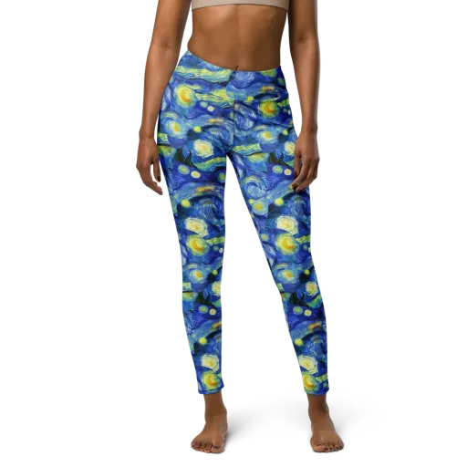 Cosmic Vortex on a Yoga Leggings