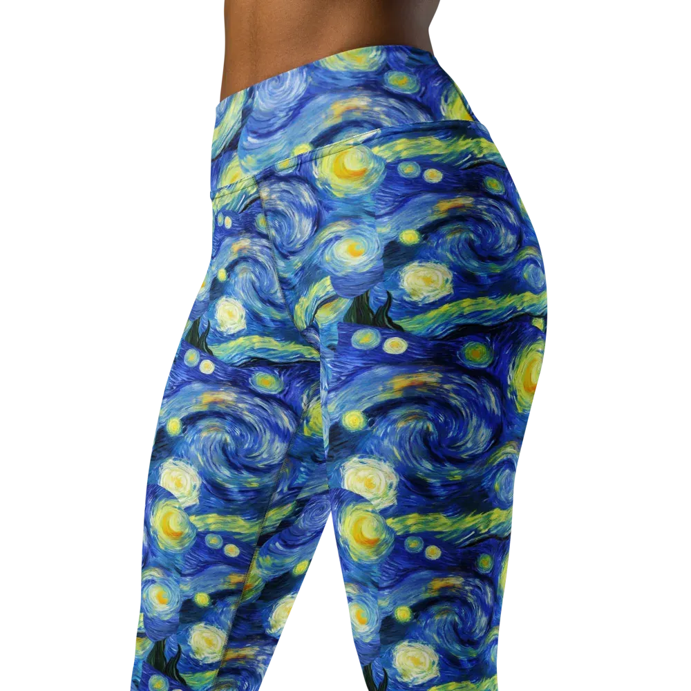 Cosmic Vortex on Yoga Leggings — Left Front