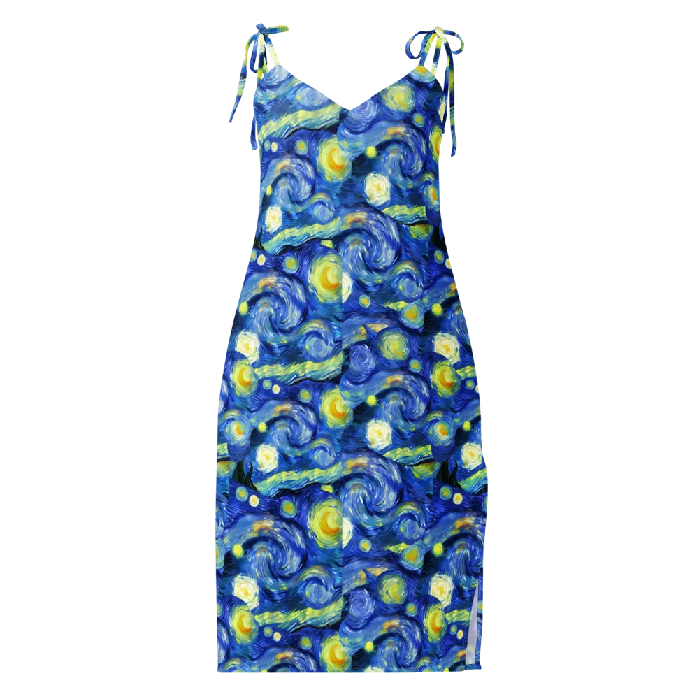 Cosmic Vortex on Slip Dress — Front