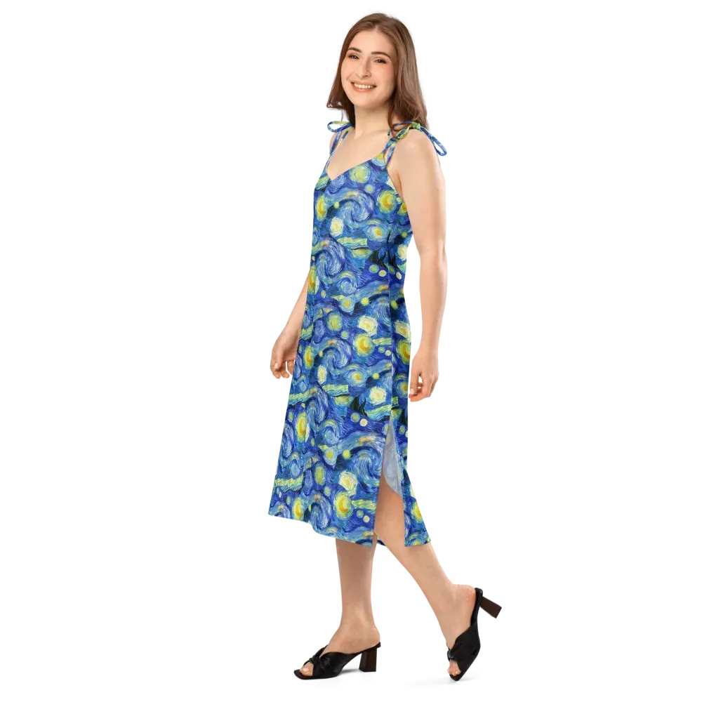 Cosmic Vortex on Slip Dress — Left Front