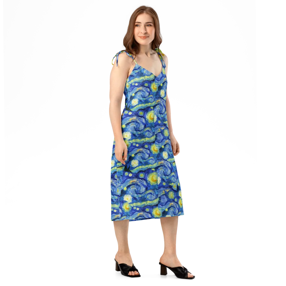Cosmic Vortex on Slip Dress — Right Front