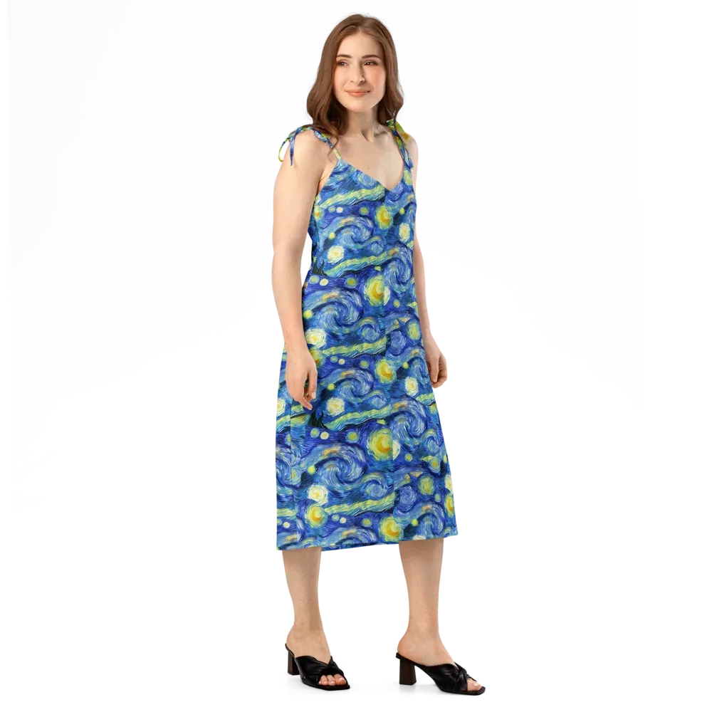 Cosmic Vortex on Slip Dress — Right Front