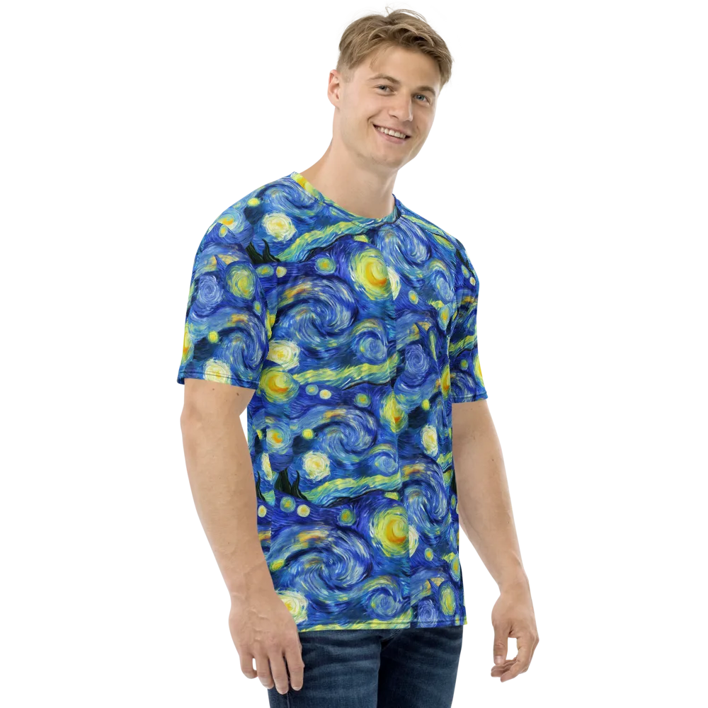 Cosmic Vortex on Men's Crew Neck T-Shirt — Right