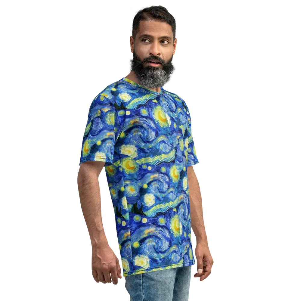 Cosmic Vortex on Men's Crew Neck T-Shirt — Right