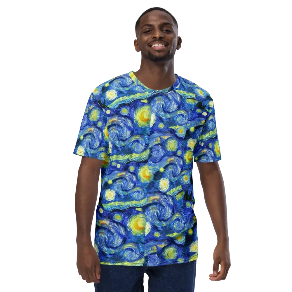 Cosmic Vortex on Men's Crew Neck T-Shirt — Front
