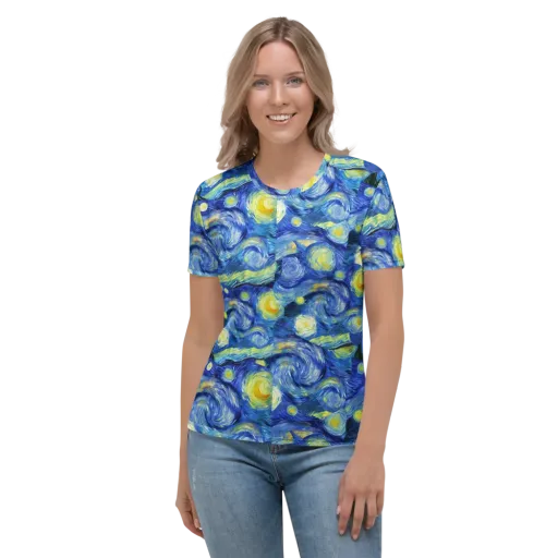 Cosmic Vortex on a Women's Crew Neck T-Shirt