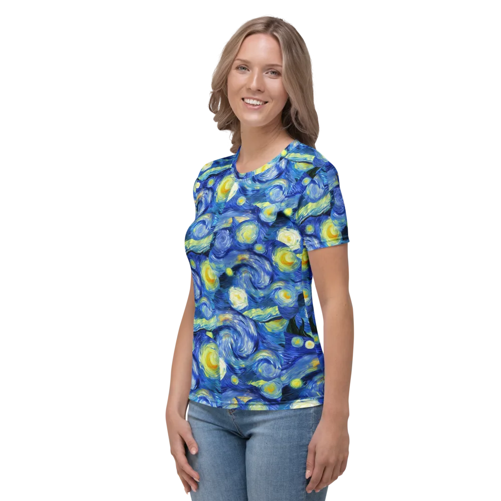 Cosmic Vortex on Women's Crew Neck T-Shirt — Left