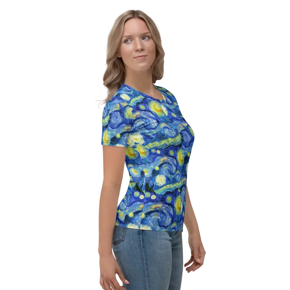 Cosmic Vortex on Women's Crew Neck T-Shirt — Right