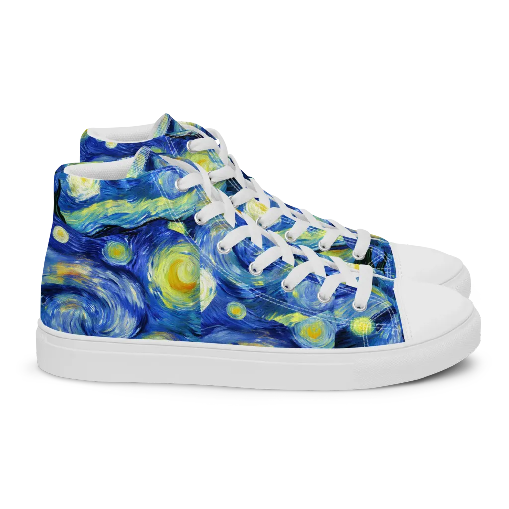 Cosmic Vortex on Women's High Top Canvas Shoes — Right