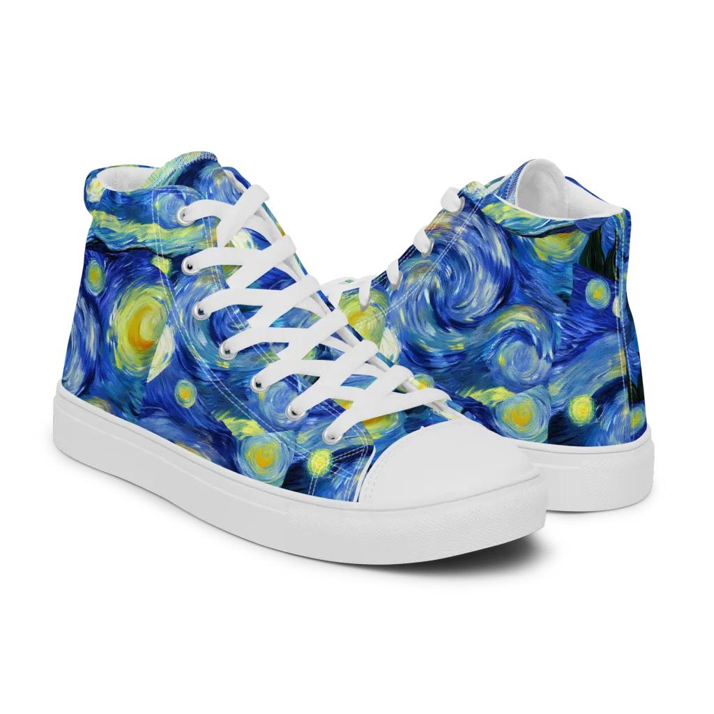 Cosmic Vortex on Women's High Top Canvas Shoes — Right