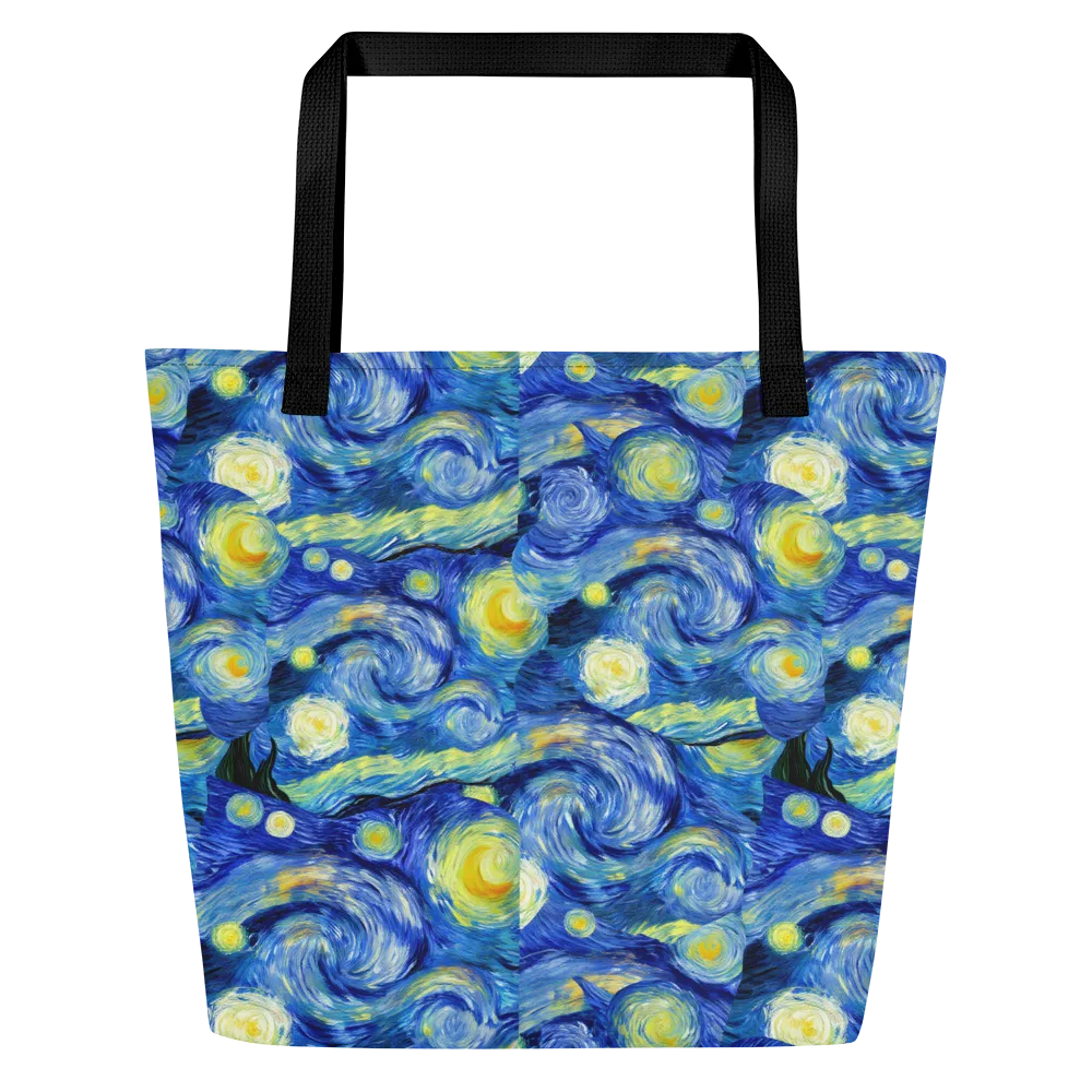 Cosmic Vortex on Large Tote Bag W/ Pocket — Front