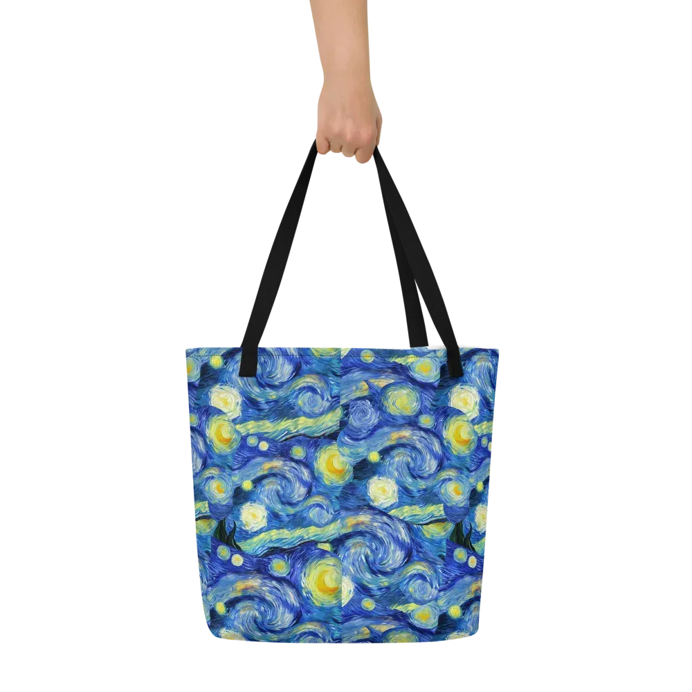 Cosmic Vortex on Large Tote Bag W/ Pocket — Front