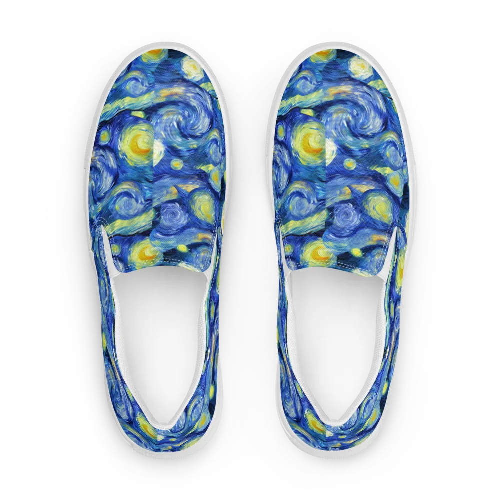 Cosmic Vortex on Women's Slip-On Canvas Shoes — Front
